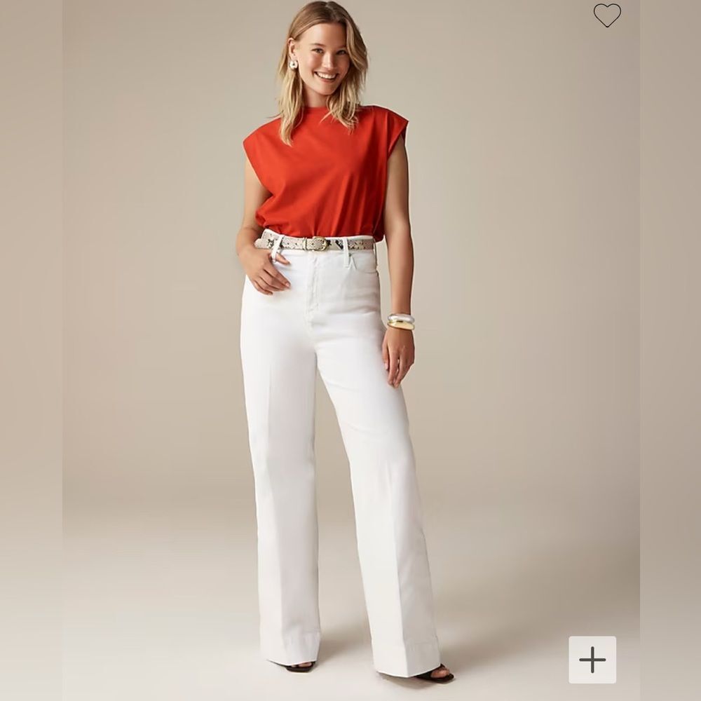J. Crew Women’s Wide-leg Denim Pant in White Size 32 NWT